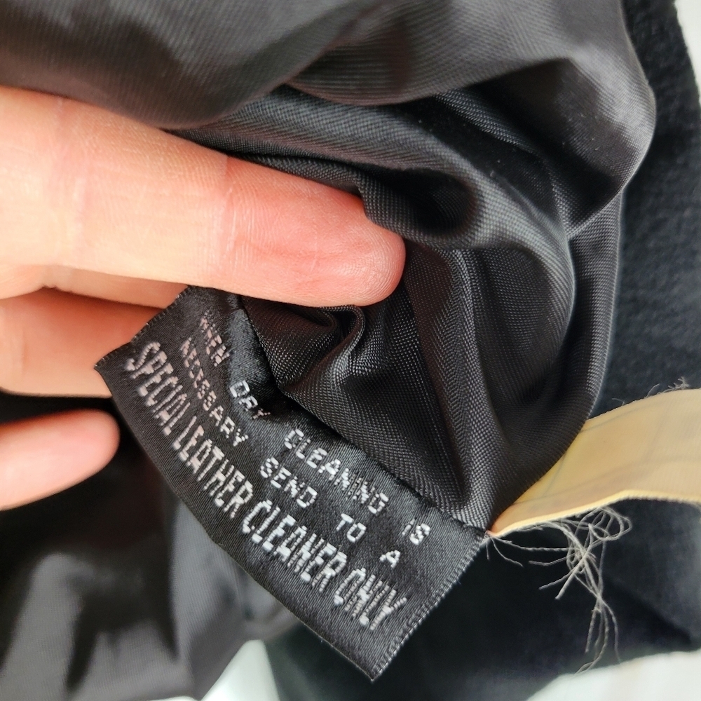 Wilsons Leather‎ Vintage Suede Cropped Jacket Black Size Extra Small - Picture 9 of 11